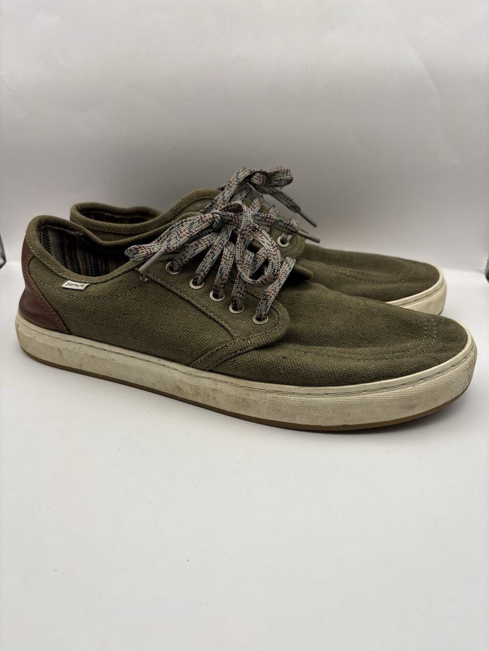 Sanuk Tideline Lace Up Waxed Hemp Sneakers Men Size 13